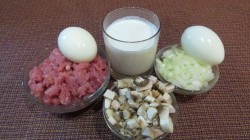 название картинки Рулет на кефире индейка грибы лук