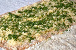 название картинки Рулет из лаваша с грибами и сыром