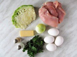 Яично капустный рулет с куриным фаршем - шаг 1 Яично капустный рулет с куриным фаршем - шаг 1