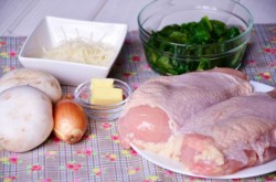 название картинки Куриный рулет со шпинатом