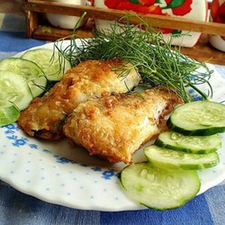 Щука с майонезом в кляре
