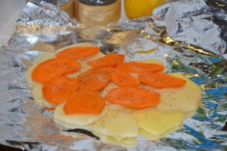 Рыба в фольге с картошкой