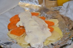 Рыба в фольге с картошкой