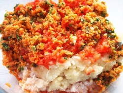 Рыбные оладьи с овощами