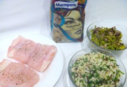 название картинки Рыбное филе трески фаршированное рисом и грибами