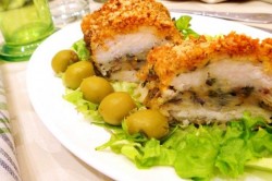 название картинки Рыбное филе трески фаршированное рисом и грибами