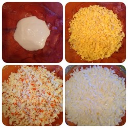 Слоеный закусочный торт с рыбой - шаг 7