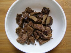 название картинки Салат Белорусский с печенью и грибами в тарталетках