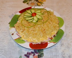 Салат Блондинка с ветчиной