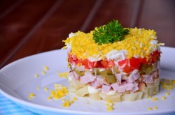 Салат болгарский перец ветчина