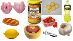 название картинки Салат Цезарь с курицей сухарями желтками