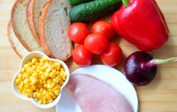 Салат Эдельвейс курица болгарский перец помидоры