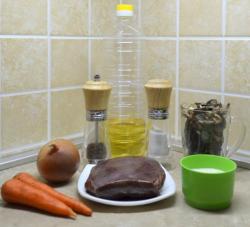 название картинки Салат Елена из печени с сушеными грибами