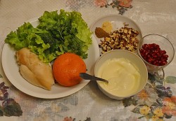 название картинки Салат с гранатами и орехами грецкими