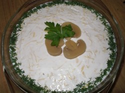 Салат Грибной с курицей и шампиньонами