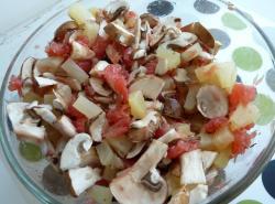 Салат ананас шампиньоны грейпфрут