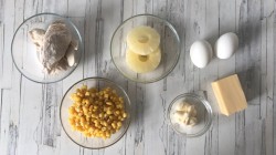 Салат из ананасов курицы кукурузы