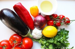 название картинки Салат из баклажанов и болгарского перца