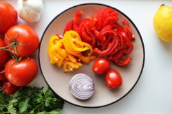 название картинки Салат из баклажанов и болгарского перца