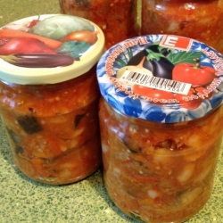 Салат из белой фасоли моркови баклажанов на зиму