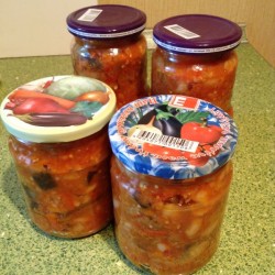 Салат из белой фасоли моркови баклажанов на зиму