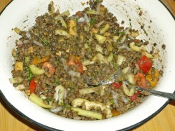 название картинки Салат из чечевицы вкусный и простой