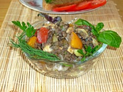 название картинки Салат из чечевицы вкусный и простой