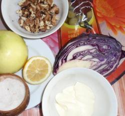 Салат с капустой и грецкими орехами