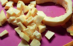 Салат из копченой горбуши с тыквой