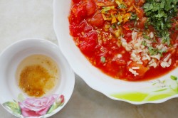 Салат из  помидоров запечённых на мангале