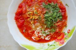 Салат из  помидоров запечённых на мангале