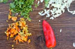 Салат из  помидоров запечённых на мангале