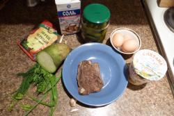 Салат из редьки с мясом