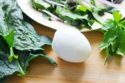 название картинки Салат из щавеля свежего со шпинатом и яйцом