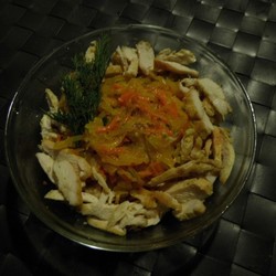 Салат из тыквы с курочкой