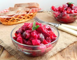 Салат из вареных овощей  без майонеза