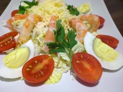 Салат креветки помидоры пекинская капуста