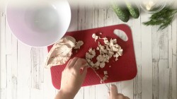 название картинки Салат курица грибы огурец