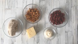 название картинки Салат курица с фасолью и грибами