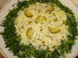 название картинки Салат курица, соленые огурцы, майонез