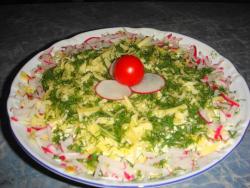 название картинки Салат Курортный с яичными блинами