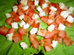 название картинки Салат Майский с грибами, курицей и помидорами