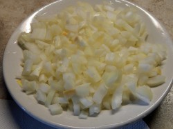 название картинки Салат Мимоза с консервированной горбушей