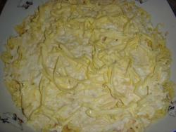 Салат Мимоза с сардиной и сыром