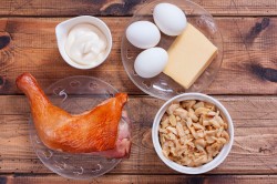 Салат Ночь с курицей