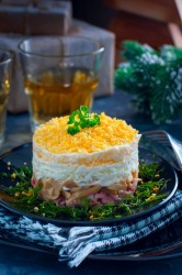 Салат Ночь с курицей