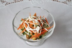 название картинки Салат огурцы грибы сыр