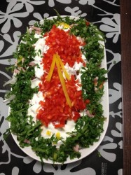 название картинки Салат овощной тандем Влюбленные сердца