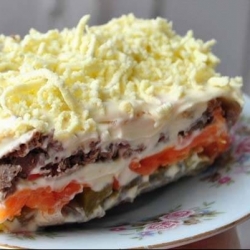 Салат Печенкин с куриной печенью