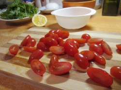 название картинки Салат руккола кедровые орешки креветки